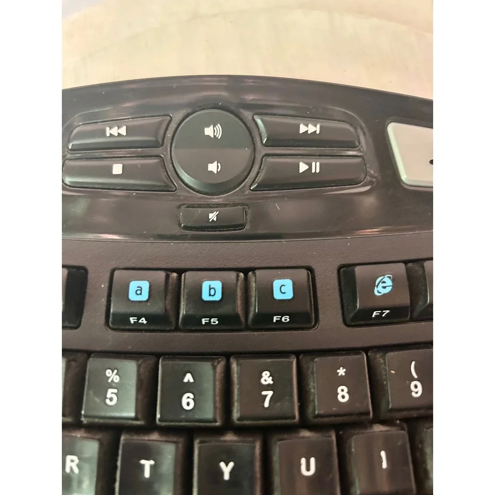 Logitech K350 Wireless Wave Keyboard Ergonomic Black K350 Y-R0053 Unifying USB